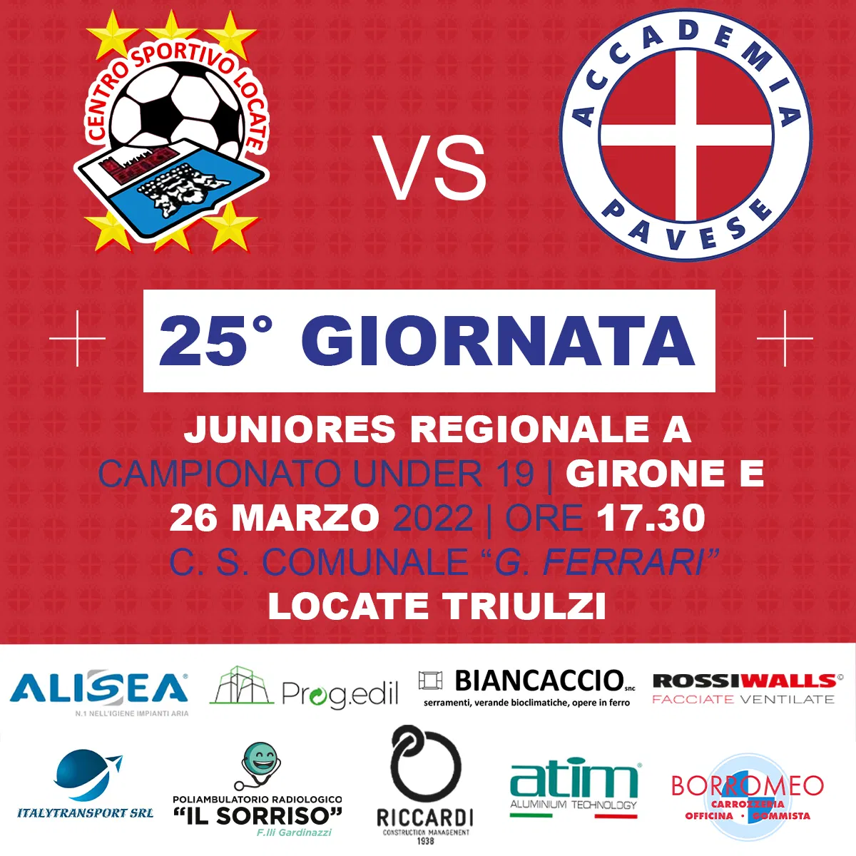 Accademia Pavese: Matchday Juniores, 25ª giornata — 2022