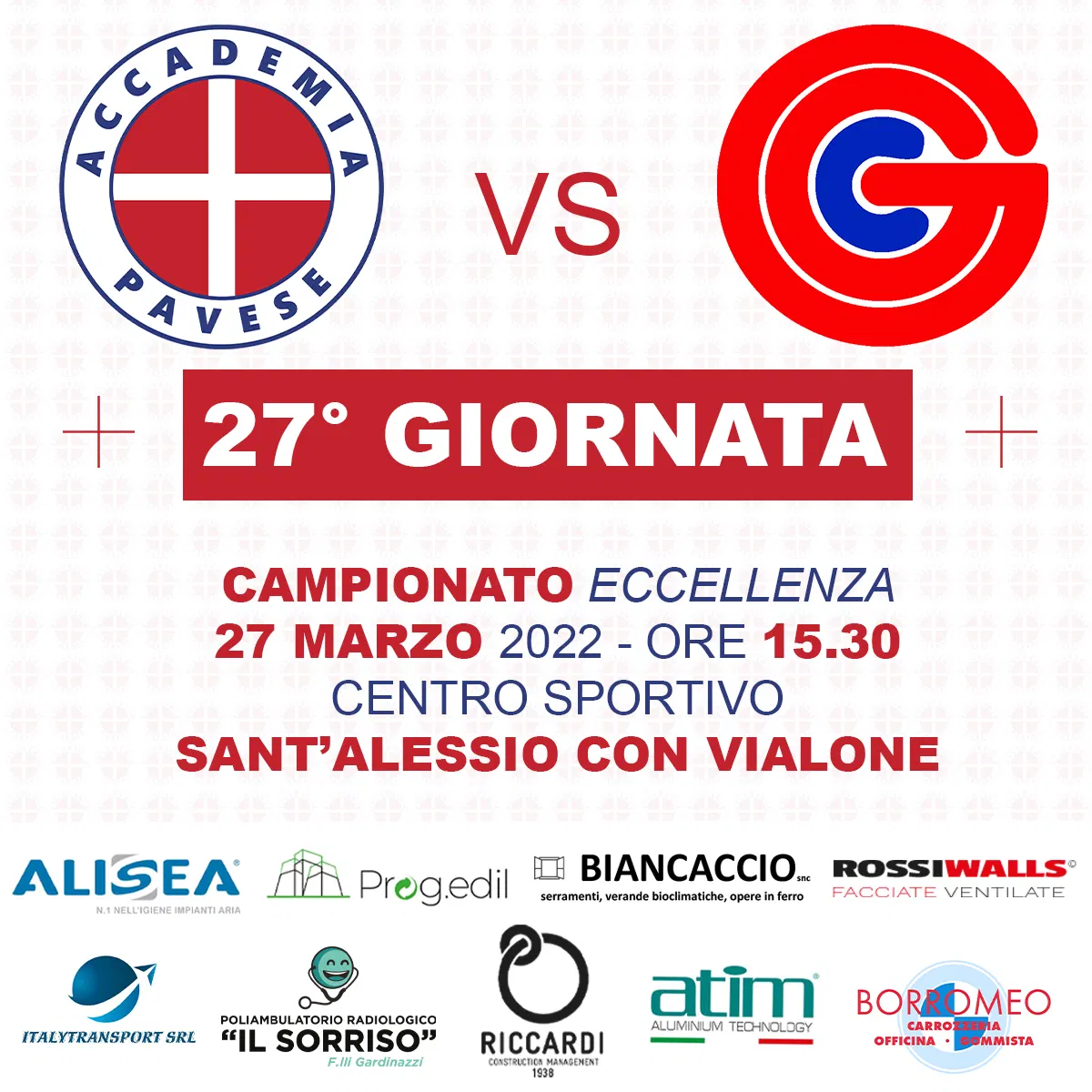 Accademia Pavese: Matchday di Eccellenza, 27ª giornata — 2022