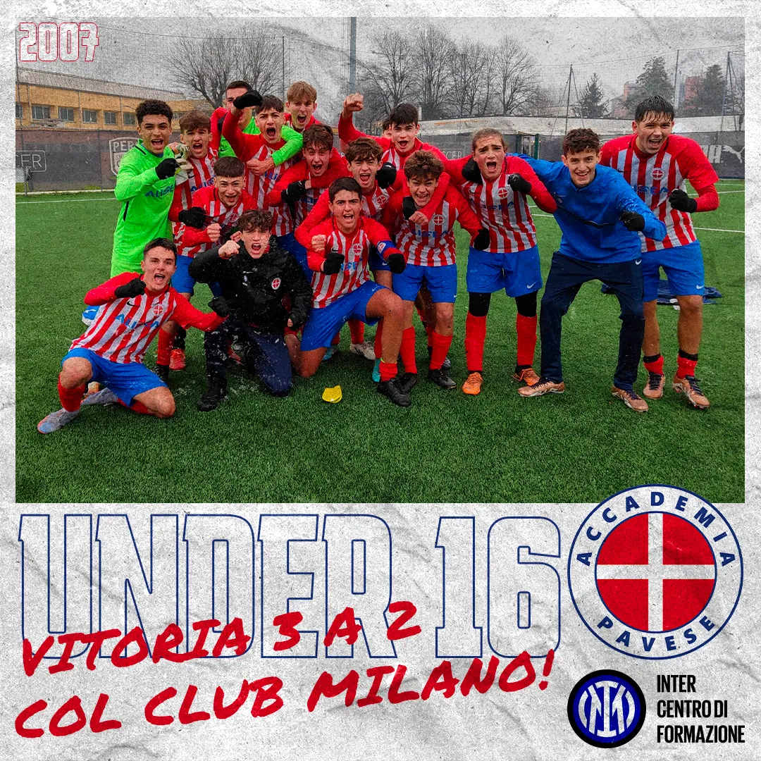 Accademia Pavese: Under 16, vittoria col Club Milano — 2023