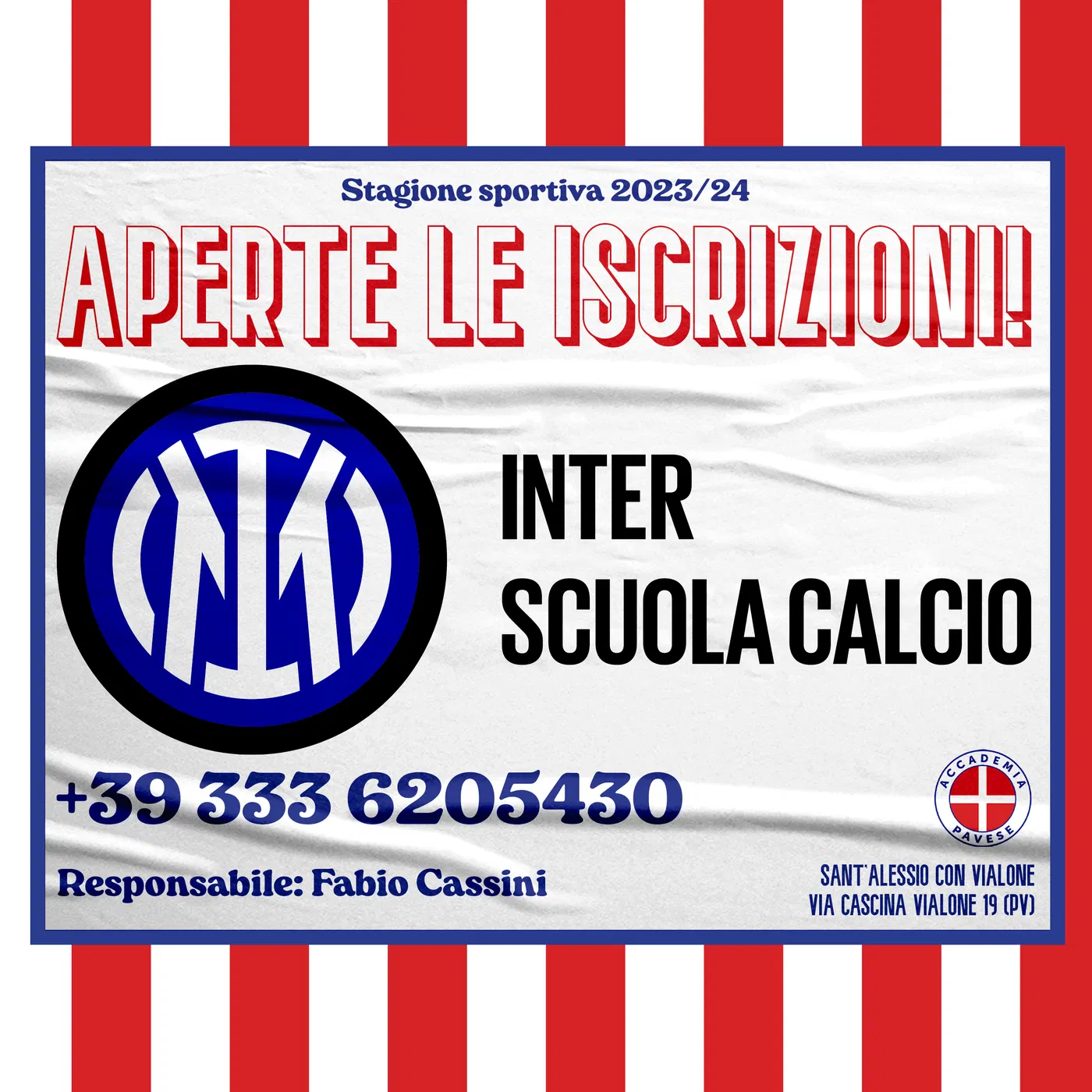 Accademia Pavese: Iscrizioni aperte alla Scuola Calcio Inter — 2023